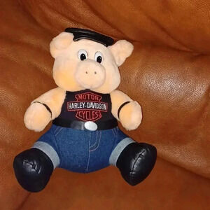 🌹stuffed Harley Davidson pig toy